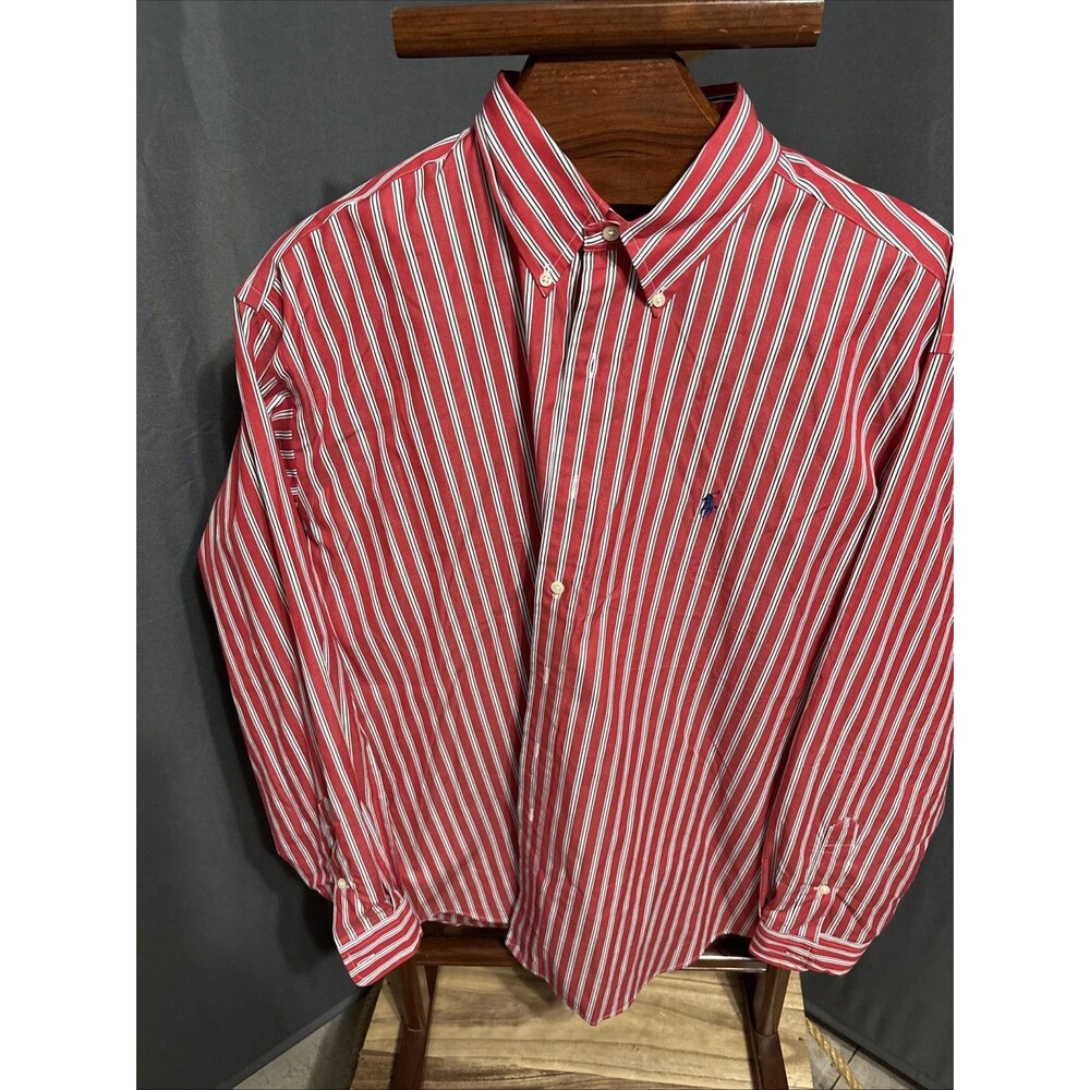 Ralph Lauren Men’s Striped Classic Fit Dress Shirt Blake Collection Size XL